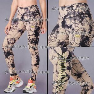 Zumba World Tie-Dye Leggings Bold Black/ Brown Size XS (E071)